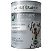 Консервирана храна за кучета Arden Grange Partners Sensitive с бяла риба и картофи, вземи 5 бр. + 1 бр. ПОДАРЪК